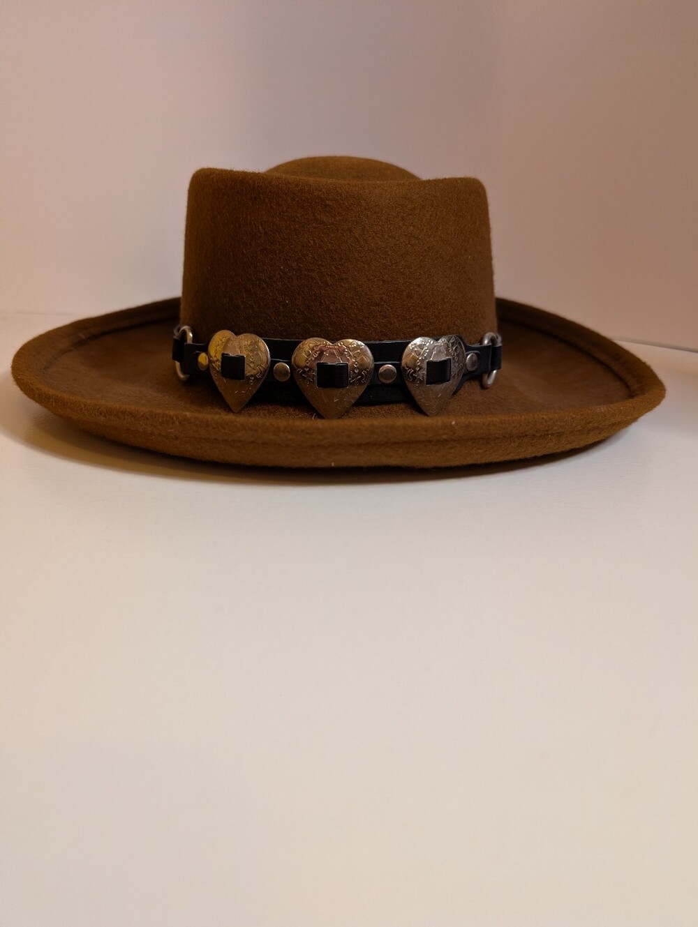 Arlin USA Wool Western Cowboy Hat w/ Removable Heart Concho Band